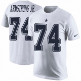 NFL Men's Nike Dallas Cowboys #74 Dorance Armstrong Jr. White Rush Pride Name & Number T-Shirt