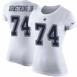 NFL Women's Nike Dallas Cowboys #74 Dorance Armstrong Jr. White Rush Pride Name & Number T-Shirt
