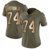Women's Nike Dallas Cowboys #74 Dorance Armstrong Jr. Limited Olive/Gold 2017 Salute to Service NFL Jersey