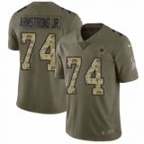 Youth Nike Dallas Cowboys #74 Dorance Armstrong Jr. Limited Olive/Camo 2017 Salute to Service NFL Jersey