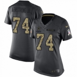 Women's Nike Dallas Cowboys #74 Dorance Armstrong Jr. Limited Black 2016 Salute to Service NFL Jersey