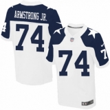 Men's Nike Dallas Cowboys #74 Dorance Armstrong Jr. Elite White Throwback Alternate NFL Jersey
