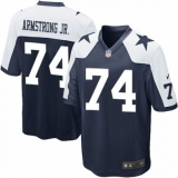 Men's Nike Dallas Cowboys #74 Dorance Armstrong Jr. Game Navy Blue Throwback Alternate NFL Jersey
