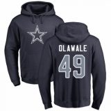 NFL Nike Dallas Cowboys #49 Jamize Olawale Navy Blue Name & Number Logo Pullover Hoodie