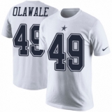NFL Men's Nike Dallas Cowboys #49 Jamize Olawale White Rush Pride Name & Number T-Shirt