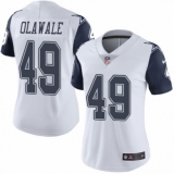 Women's Nike Dallas Cowboys #49 Jamize Olawale Limited White Rush Vapor Untouchable NFL Jersey