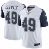 Youth Nike Dallas Cowboys #49 Jamize Olawale Limited White Rush Vapor Untouchable NFL Jersey