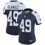 Women's Nike Dallas Cowboys #49 Jamize Olawale Navy Blue Throwback Alternate Vapor Untouchable Limited Player NFL Jersey