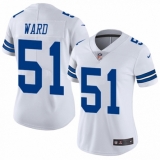 Women's Nike Dallas Cowboys #51 Jihad Ward White Vapor Untouchable Limited Player NFL Jersey