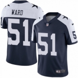 Youth Nike Dallas Cowboys #51 Jihad Ward Navy Blue Throwback Alternate Vapor Untouchable Limited Player NFL Jersey