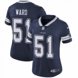 Women's Nike Dallas Cowboys #51 Jihad Ward Navy Blue Team Color Vapor Untouchable Limited Player NFL Jersey