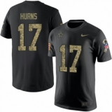 NFL Men's Nike Dallas Cowboys #17 Allen Hurns Black Camo Salute to Service T-Shirt