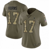 Women's Nike Dallas Cowboys #17 Allen Hurns Limited Olive/Camo 2017 Salute to Service NFL Jersey