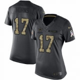 Women's Nike Dallas Cowboys #17 Allen Hurns Limited Black 2016 Salute to Service NFL Jersey