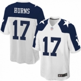 Men's Nike Dallas Cowboys #17 Allen Hurns Game White Throwback Alternate NFL Jersey