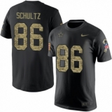 NFL Men's Nike Dallas Cowboys #86 Dalton Schultz Black Camo Salute to Service T-Shirt