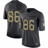 Men's Nike Dallas Cowboys #86 Dalton Schultz Limited Black 2016 Salute to Service NFL Jersey