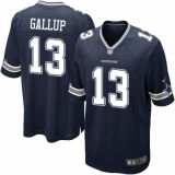 Men's Nike Dallas Cowboys #13 Michael Gallup Game Navy Blue Team Color NFL Jersey