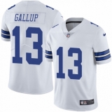 Men's Nike Dallas Cowboys #13 Michael Gallup White Vapor Untouchable Limited Player NFL Jersey