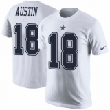 NFL Men's Nike Dallas Cowboys #18 Tavon Austin White Rush Pride Name & Number T-Shirt