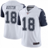 Men's Nike Dallas Cowboys #18 Tavon Austin Limited White Rush Vapor Untouchable NFL Jersey