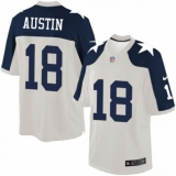 Men's Nike Dallas Cowboys #18 Tavon Austin Limited White Throwback Alternate NFL Jersey