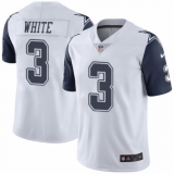 Men's Nike Dallas Cowboys #3 Mike White Limited White Rush Vapor Untouchable NFL Jersey