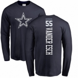 NFL Nike Dallas Cowboys #55 Leighton Vander Esch Navy Blue Backer Long Sleeve T-Shirt