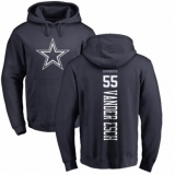 NFL Nike Dallas Cowboys #55 Leighton Vander Esch Navy Blue Backer Pullover Hoodie