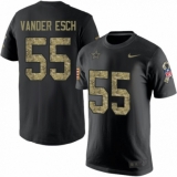 NFL Men's Nike Dallas Cowboys #55 Leighton Vander Esch Black Camo Salute to Service T-Shirt
