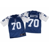 Men's Nike Dallas Cowboys #70 Zack Martin Elite Navy/White Throwback NFL Jersey