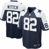 Men's Nike Dallas Cowboys #82 Jason Witten Game Navy Blue Throwback Alternate NFL Jersey