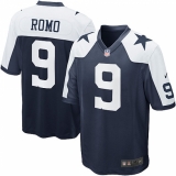 Men's Nike Dallas Cowboys #9 Tony Romo Game Navy Blue Throwback Alternate NFL Jersey