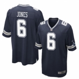 Men's Nike Dallas Cowboys #6 Chris Jones Game Navy Blue Team Color NFL Jersey