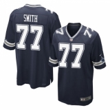 Men's Nike Dallas Cowboys #77 Tyron Smith Game Navy Blue Team Color NFL Jersey