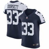 Men's Nike Dallas Cowboys #33 Tony Dorsett Navy Blue Throwback Alternate Vapor Untouchable Elite Player NFL Jersey