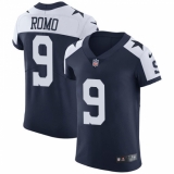 Men's Nike Dallas Cowboys #9 Tony Romo Navy Blue Throwback Alternate Vapor Untouchable Elite Player NFL Jersey