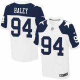 Men's Nike Dallas Cowboys #94 Charles Haley Elite White Throwback Alternate NFL Jersey