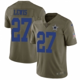 Youth Nike Dallas Cowboys #27 Jourdan Lewis Limited Olive 2017 Salute to Service NFL Jersey