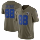 Men's Nike Dallas Cowboys #88 Dez Bryant Limited Olive 2017 Salute to Service NFL Jersey