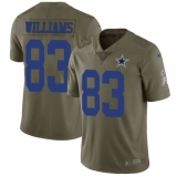 Men's Nike Dallas Cowboys #83 Terrance Williams Limited Olive 2017 Salute to Service NFL Jersey