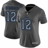 Women's Nike Dallas Cowboys #12 Roger Staubach Gray Static Vapor Untouchable Limited NFL Jersey