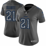 Women's Nike Dallas Cowboys #21 Ezekiel Elliott Gray Static Vapor Untouchable Limited NFL Jersey