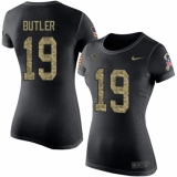 NFL Women's Nike Dallas Cowboys #19 Brice Butler Black Camo Salute to Service T-Shirt