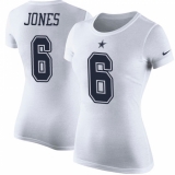 NFL Women's Nike Dallas Cowboys #6 Chris Jones White Rush Pride Name & Number T-Shirt