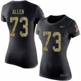 NFL Women's Nike Dallas Cowboys #73 Larry Allen Black Camo Salute to Service T-Shirt