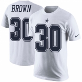 NFL Men's Nike Dallas Cowboys #30 Anthony Brown White Rush Pride Name & Number T-Shirt