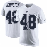 NFL Men's Nike Dallas Cowboys #48 Daryl Johnston White Rush Pride Name & Number T-Shirt