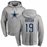 NFL Nike Dallas Cowboys #19 Brice Butler Ash Name & Number Logo Pullover Hoodie