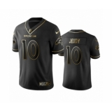 Denver Broncos #10 Jerry Jeudy Black Golden Edition Vapor Limited Jersey